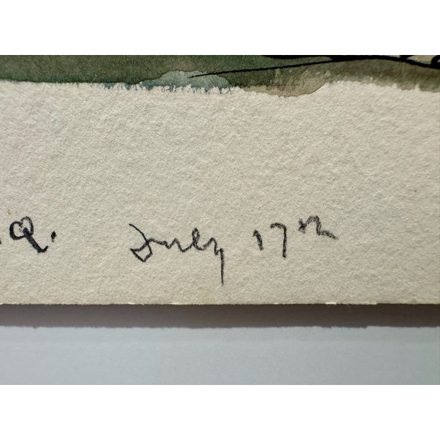 1950s Henry Emil Salloch Original Watercolor on Paper St. Lawrence River, 1957. For Sale - Image 5 of 8