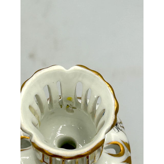 Vintage Herend Rothschild Bird Porcelain Two-Arm Candelabrum For Sale - Image 15 of 15