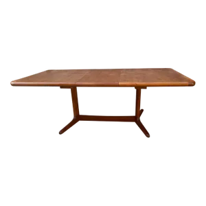 Mid Century Teak Dining Table With Leaf. By Nordic Furniture