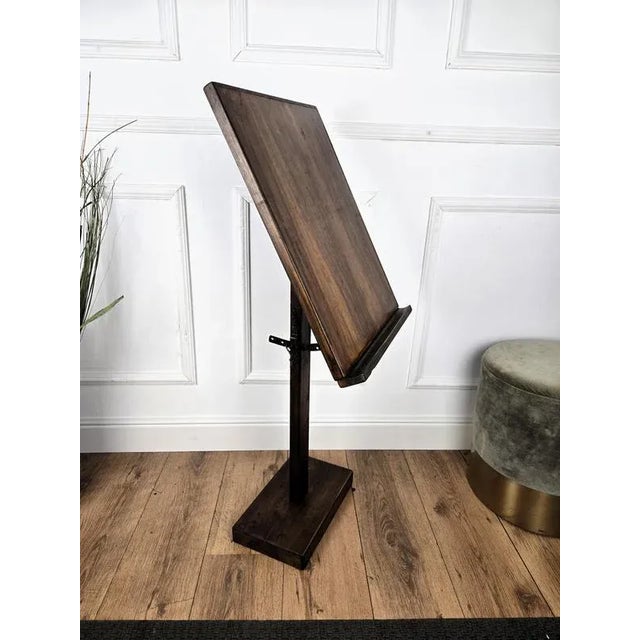 1980s Italian Adjustable Floor Book Stand, 1980s For Sale - Image 5 of 10