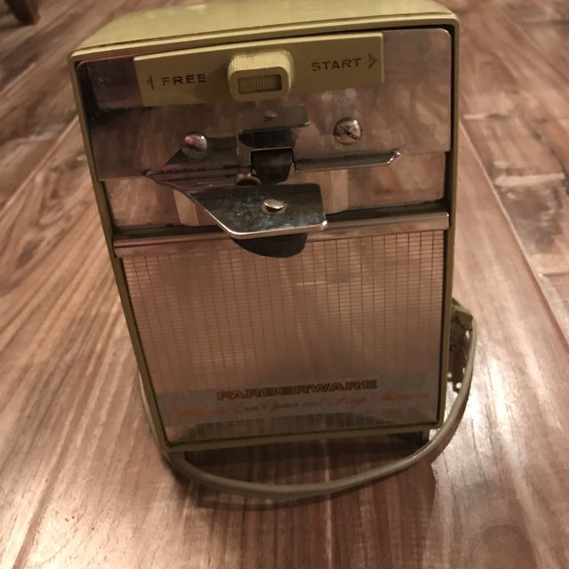 Vintage MidCentury Farberware Green Electric Can Opener Chairish