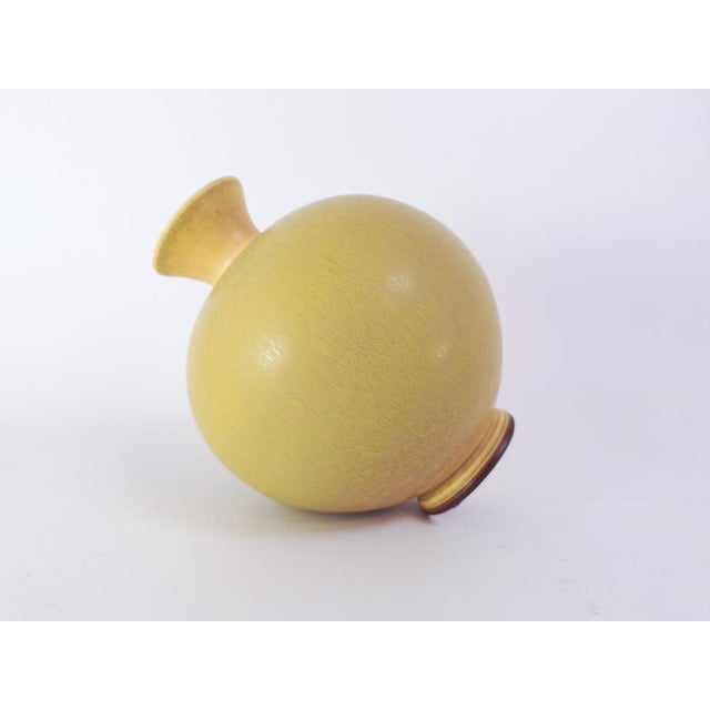 1970s Yellow Vase by Berndt Friberg for Gustavsberg For Sale - Image 5 of 13