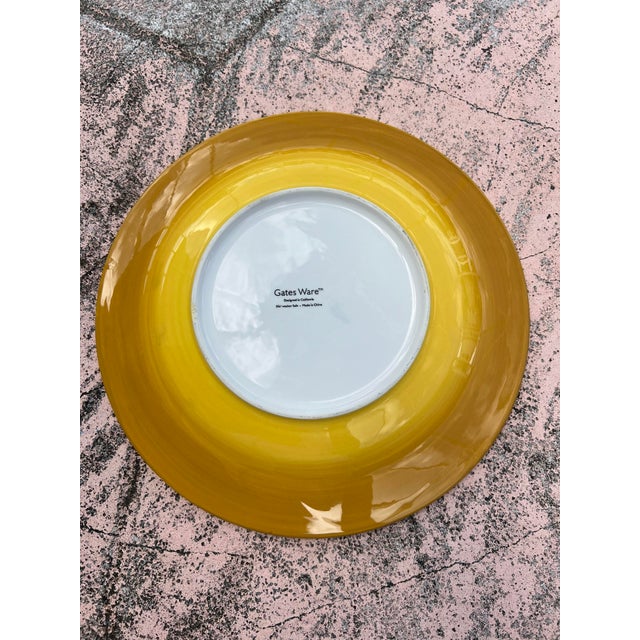 Modern Late 20th Century Blue & Gold Plate For Sale - Image 3 of 5