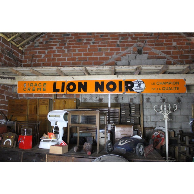 Black Lion Triptych Enamel Plaque, 1930s, Set of 3 For Sale - Image 6 of 8