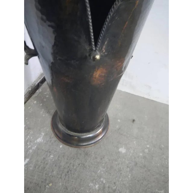 Copper Petal Umbrella Stand For Sale - Image 12 of 13
