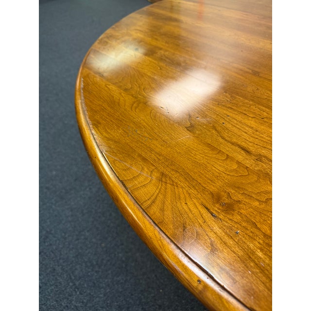 Metal Ethan Allen Maison Cherry and Wrought Iron Dining Table For Sale - Image 7 of 12