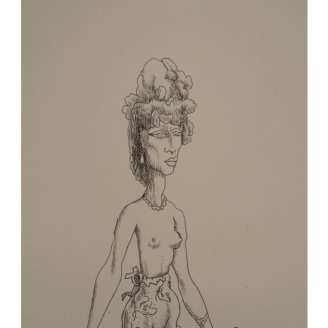 Charles Picart Le Doux, Half Nude Lady in Fishnet Stockings, Copper Engraving For Sale - Image 4 of 7