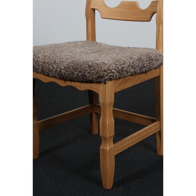 Razorblade Dining Chair in Oak by Henning Kjærnulf, Denmark, 2023 For Sale - Image 4 of 8