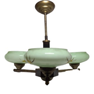 Art Deco Style Bakelite Chandelier, Poland, 1950s For Sale