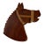 Hand Carved Folk Art Wood Horse Puzzle Box For Sale