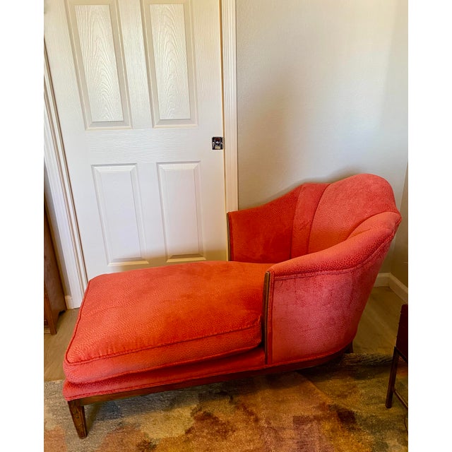 Wood Circa 1920s French Art Deco Painted Channel-Back Chaise Lounge For Sale - Image 7 of 8