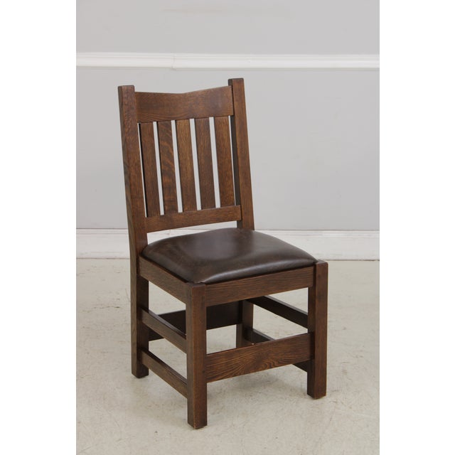 Set of 6 Stickley Mission Oak Dining Chairs For Sale - Image 12 of 18