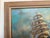A powerful and dramatic original oil painting depicting a majestic clipper ship cutting through rolling ocean waves under...