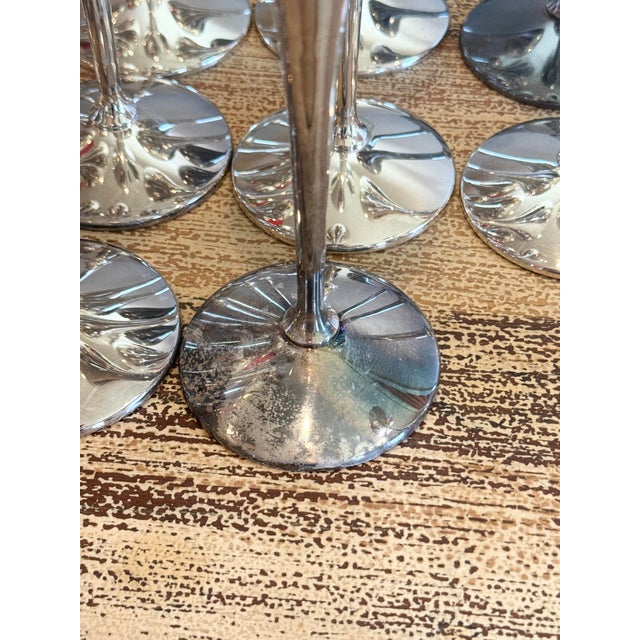 Vintage Kirk Stieff Silver-Plated Champagne Flutes - Spain, Set of 20 For Sale In New Orleans - Image 6 of 7
