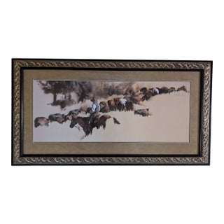 1990s Limited Edition Signed Print of "Heading Up French Glen" Watercolor After William Matthews For Sale