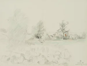 H. Christiansen, Weichinger Mill near Bad Aibling, 1931, Pencil