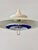 Mid-Century Modern Large Vintage Danish Form-Light Pendant Lamp in White and Cobalt Blue, Denmark, 1970s For Sale - Image 3 of 18