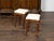 Pair of 19th Century Italian Walnut Stools with Cabriole Legs and New Upholstery For Sale - Image 4 of 7