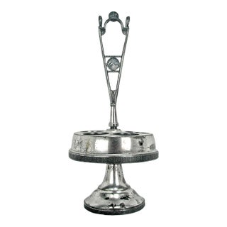 Egyptian Revival Aurora Silverplate Cruet Condiment Stand Circa 1870 For Sale