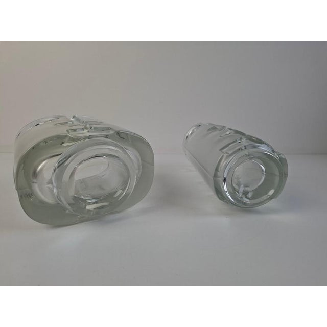 Glass Model 3483 and 3484 Face Vases by Adolf Matura for Sklo Union, 1972, Set of 2 For Sale - Image 7 of 18