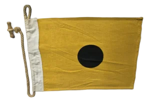 Nautical Signal Flag of Letter "I" in Shadowbox Frame