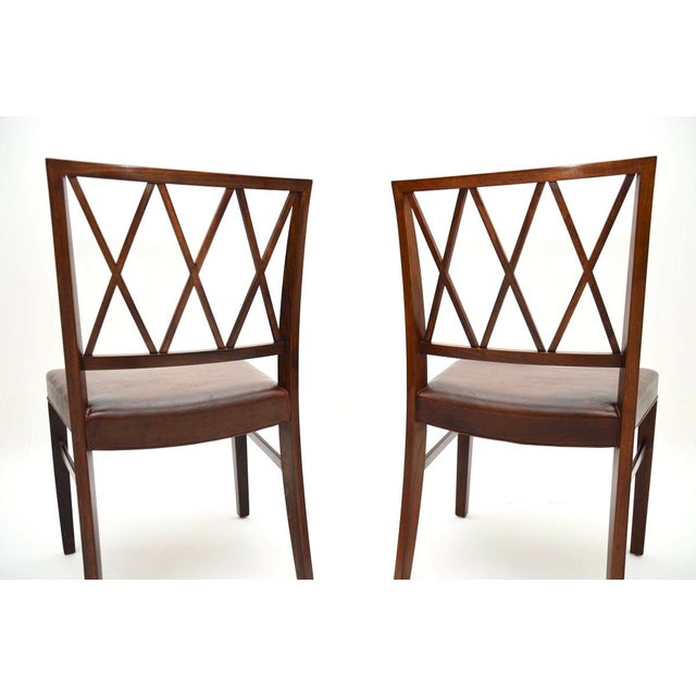 1960s Vintage Danish Chairs by Ole Wanscher, 1960, Set of 2 For Sale - Image 5 of 11