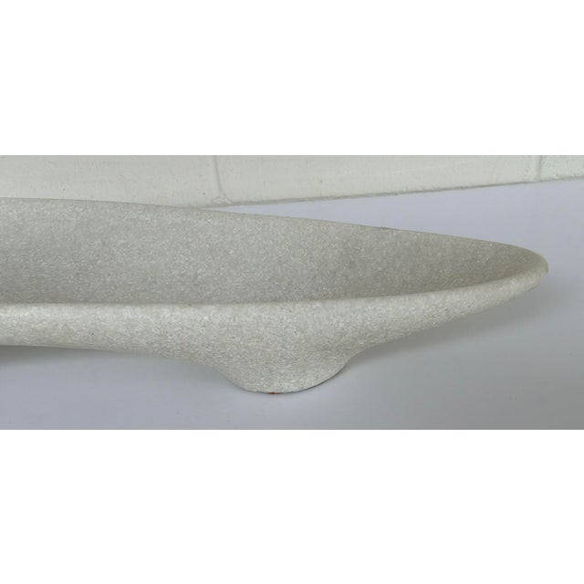 Modern Revelation Modern Ivory Stone Double Scoop Bowl For Sale - Image 3 of 5