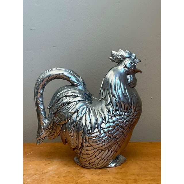 Vintage Arthur Court Pewter Rooster Pitcher For Sale - Image 10 of 18