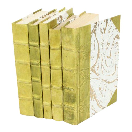 Parchment Collection Light Green Books Set of 5 Chairish