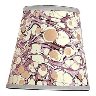 Raspberry Marbled Paper Chandelier shade - 3”x4”x4” For Sale