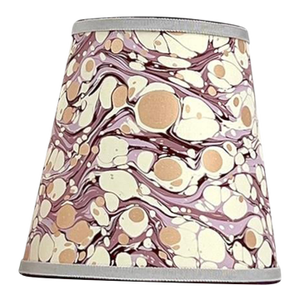 Raspberry Marbled Paper Chandelier shade - 3”x4”x4”
