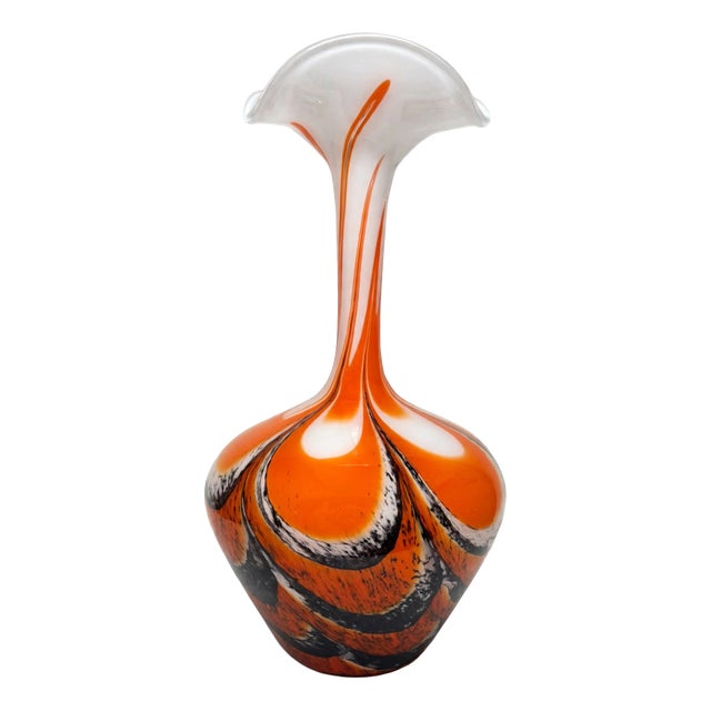 Opal Glass Vase, 1950 For Sale