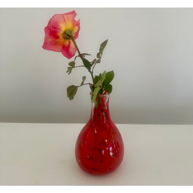 Mid-Century Modern Novel Carlo Moretti Art Glass Bud Vase Murano Italy 1960s For Sale - Image 3 of 6