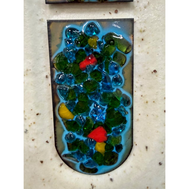 White 1960s Ceramic Lamp W/ Fused Glass Mosaic Panels, Attributed to Bitossi for Raymor For Sale - Image 8 of 17