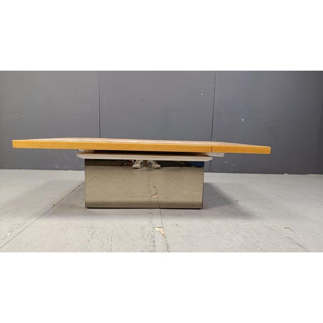 1970s Vintage Ash Coffee Table attributed to Paul Michel, 1970s For Sale - Image 5 of 18
