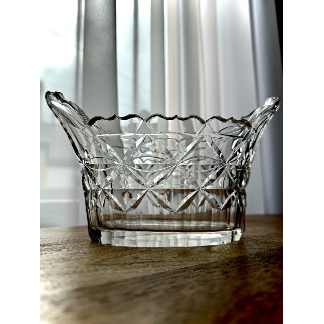 A superbly rare and exquisite set of three late 18th-century irish george iii period cut-glass bowls complete with...