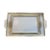 Mid-Century Kyes Moiré Glaze White Greek Key Serving Trays — Set of 3 For Sale