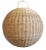 Raw Rattan Contemporary Coastal Globe Pendant Light Large For Sale