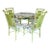 Vintage Faux Bamboo Dining Set - Table With 4 Chairs For Sale
