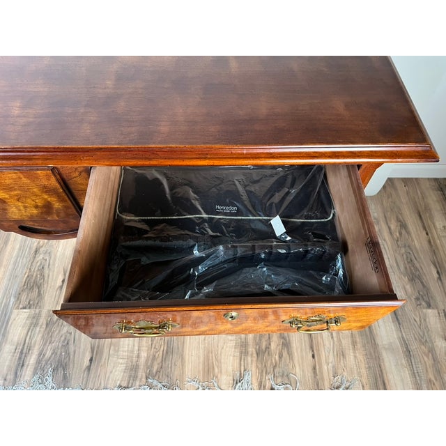Brown Vintage Solid Cherry Queen Anne Style Sideboard by Henredon For Sale - Image 8 of 11