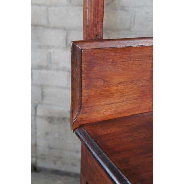 Antique Victorian Eastlake Washstand Cabinet Dry Sink Commode With Towel Bar For Sale - Image 10 of 12