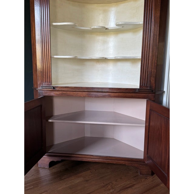 Early 20th Century Early 20th Century Large Corner Caninet With Shell Detail For Sale - Image 5 of 7