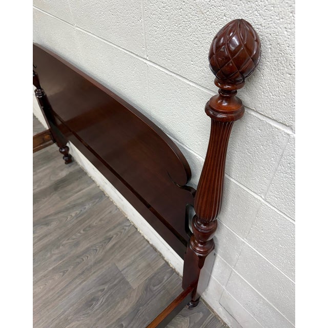 Vintage Full Size Duncan Phyfe Style Mahogany Bed For Sale - Image 12 of 16