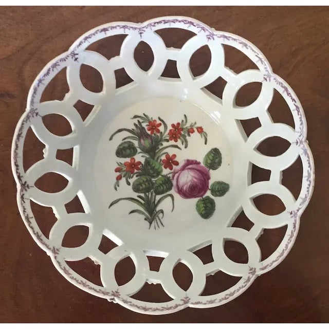 18th Century Antique 18th Century Worcester Floral Design Porcelain Bowl For Sale - Image 5 of 13