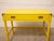 Vintage Hollywood Regency Yellow Campaign Writing Desk For Sale - Image 10 of 11