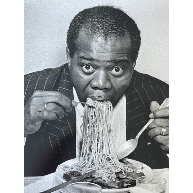 Slim Aarons "Dinner Jazz" Louis Armstrong Portrait Getty Images Slim Aarons C-Print For Sale - Image 4 of 4
