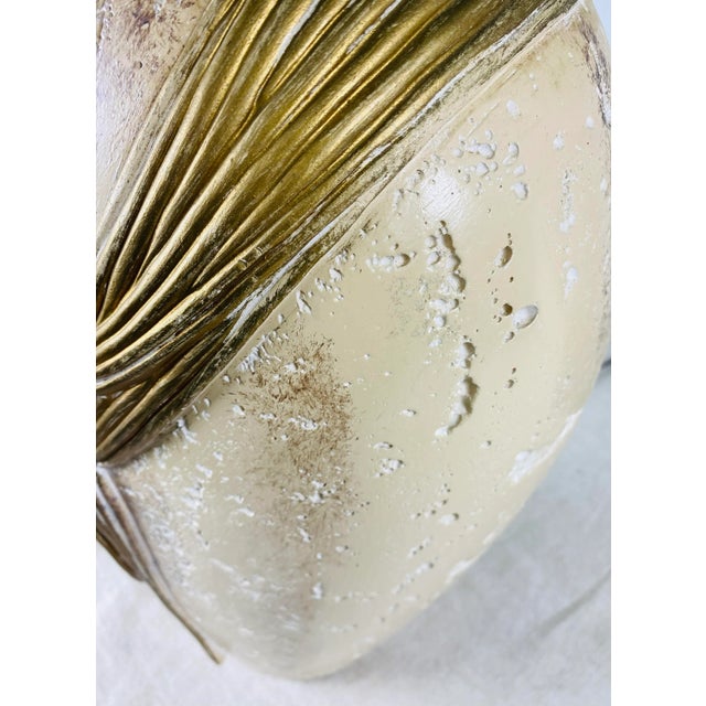 Early 20th Century Art Deco, Inspired Plaster Table Lamps With Custom Shades. For Sale - Image 4 of 13