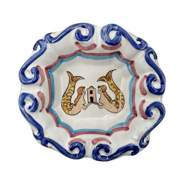 Ceramic Vintage 5-Star Le Sirenuse Hotel Ceramic Ashtray Positano Italy For Sale - Image 7 of 12