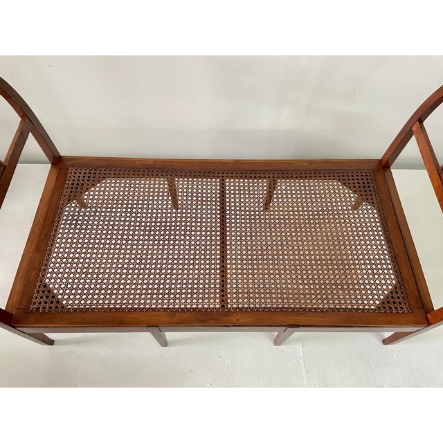 Early 20th Century Antique Mahogany Classical Day Bed with Woven Cane Base For Sale - Image 5 of 18