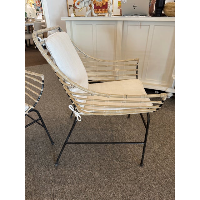 Mid-Century Modern Pair of Artistica Raconteur Rattan Chairs For Sale - Image 3 of 10